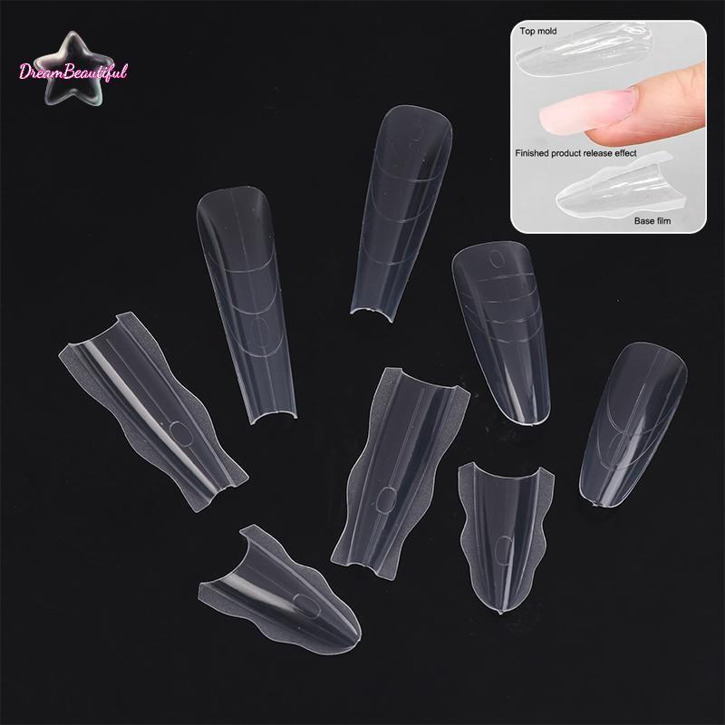 <DBFl-t> 60 ชิ้นแซนวิชเล็บรูปแบบเล็บแม่พิมพ์สําหรับ Qui Nails Extension เล็บพลาสติกเครื่องมือสําหรับผู้เริ่มต้นมืออาชีพผู้หญิงใหม่