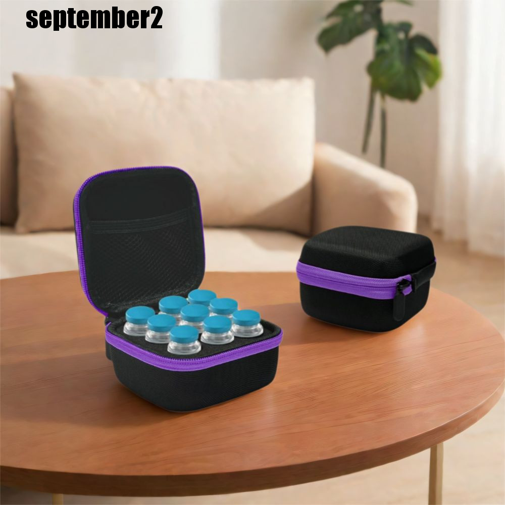 SEPTEMBER Insulin Organizer, 10ML ความจุขนาดใหญ่ 9 ใบ,ทนทาน EVA ทนต่อการสึกหรอกันน้ํา Essentials น้ํ