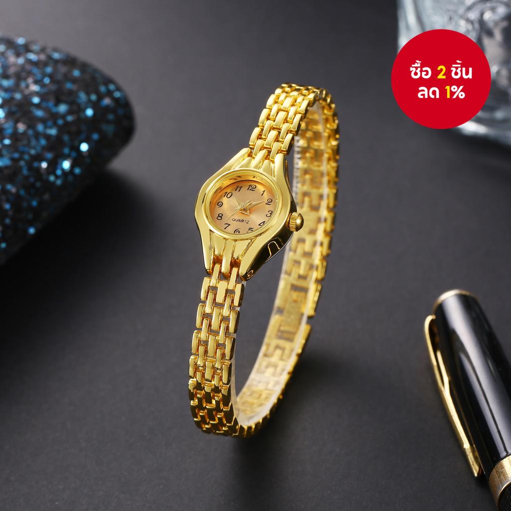 นักเรียนผู้หญิง Vintage Gold Chain สไตล์เกาหลีขนาดกะทัดรัด Minimalist Digital Dial นาฬิกาข้อมือควอตซ์พร้อมสายปรับได้สําหรับเพื่อน Gathering