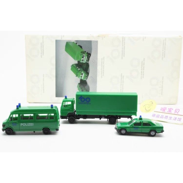 [คลังสินค้าพร้อม] Mercedes-Benz 190E รถตํารวจเยอรมันรุ่น Mercedes-Benz ชุด Centennial Edition Herpa 