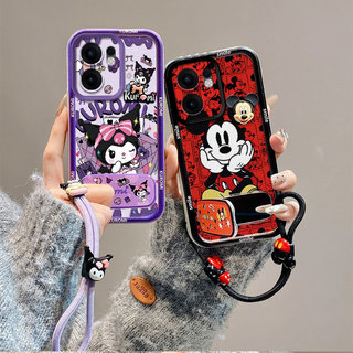 เคส For Oppo Reno13 F 5G / Reno 13 FS 5G / Reno 13F F 5G tpuใหม่Jสไตล์แฟชั่นแขวนStringกระจกขาตั้งเคสโทรศัพท์