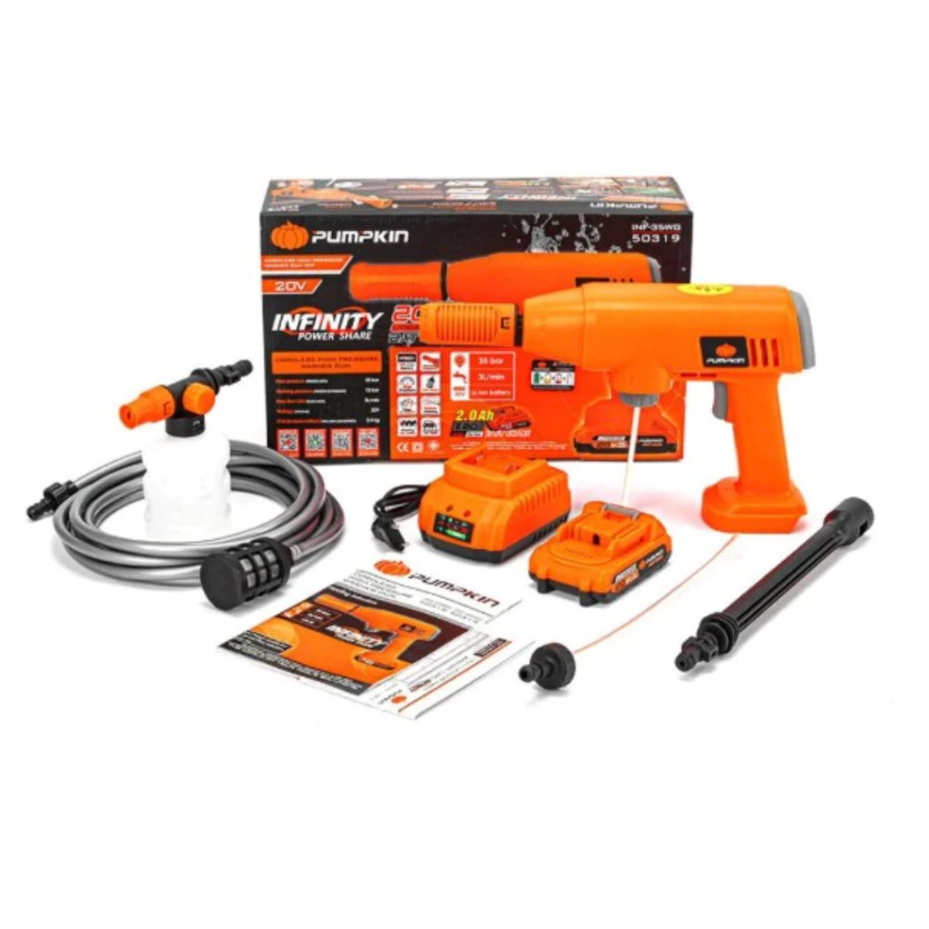PUMPKIN ปืนฉีดน้ำไร้สาย 20V รุ่น INF-35WG 35บาร์