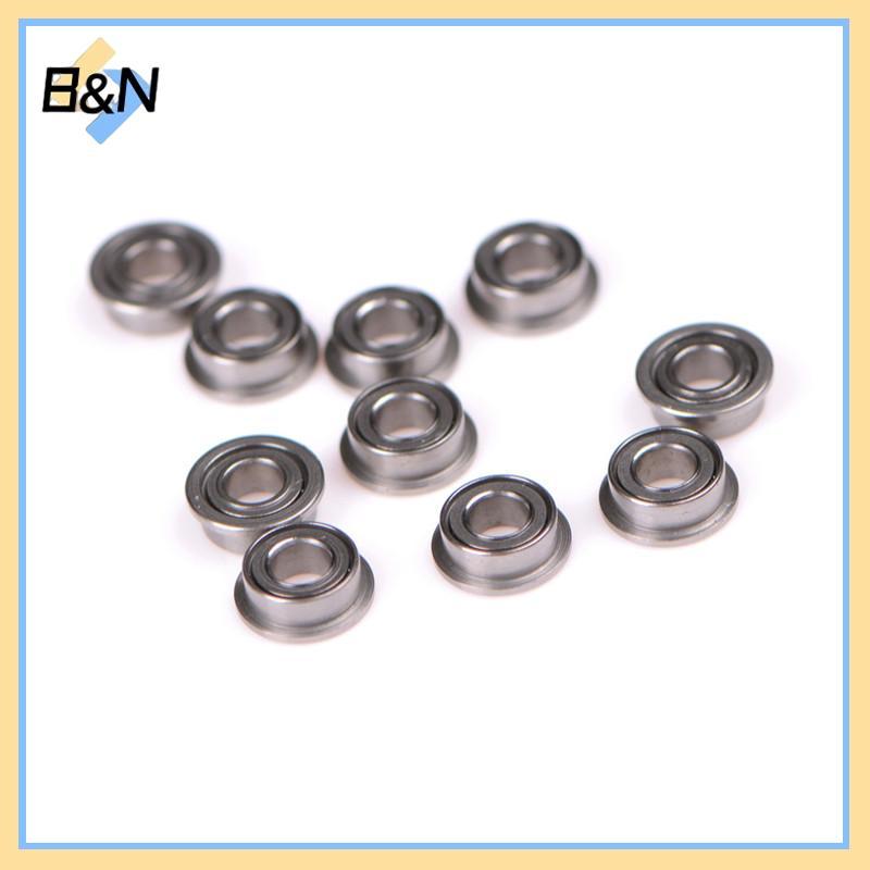 B&N 10PCS MF63zz Metal Double Shielded Flange Bearings (3mmX6mmX2.5mm) .