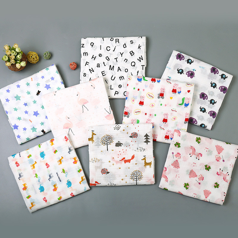 muslin棉婴儿棉纱布包巾浴巾新生儿抱被裹布春夏季盖毯muslin cotton baby cotton gauze wrap towel bathtevkykw123th20260127