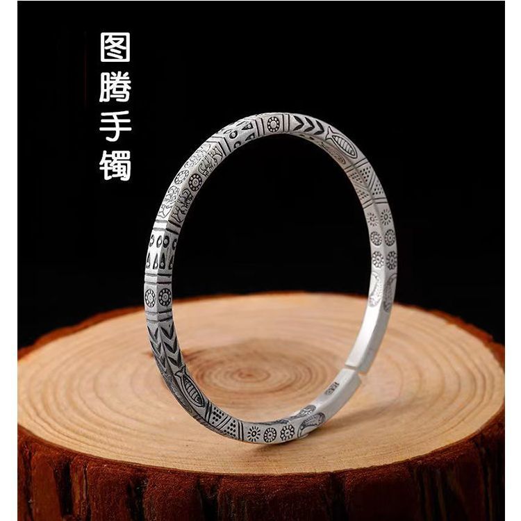 Hot Sale#[Various Totems]2024New Year S999Sterling Silver Bracelet for Men and Women, Couple Set, Fo