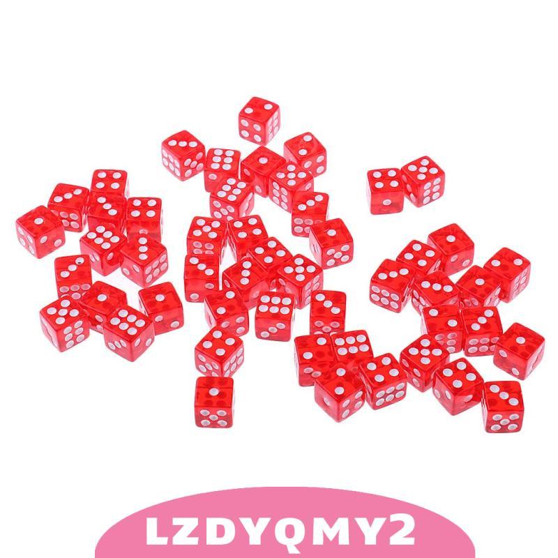 [Lzdyqmy2] 50x 6 ลูกเต๋าด้านข้าง D6 สําหรับ RPG D&D บทบาทเล่น Party Casino KTV เกมกระดานของเล่น