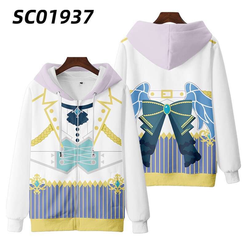 UmaMusume คอสเพลย์ เครื่องแต่งกายพิเศษสำหรับ Derbies แบบ 3D Hoodie สไตล์ Unisex กับ.Zipper และลายพิม