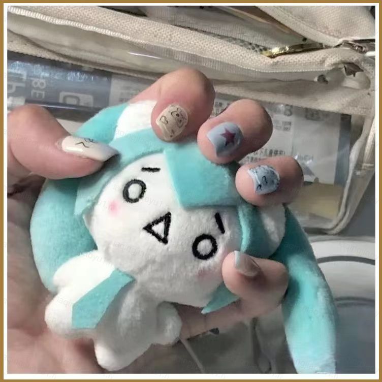 HQ Hatsune Miku fufu Plushie ตุ๊กตาน่ารักพวงกุญแจกระเป๋า Charm