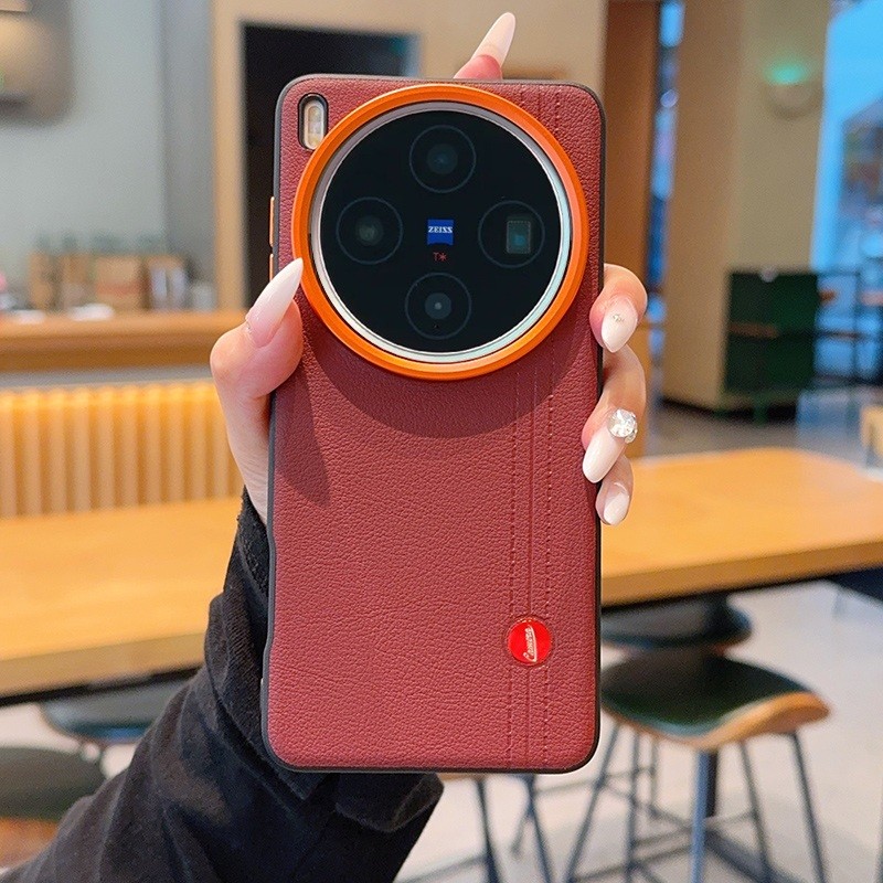สําหรับVivo X300 Pro X200 X200S X200 Ultra X200 Pro Mini X300 กรณีหรูหราโลหะกล้องวงกลมป้องกันPU + PCฝาครอบโทรศัพท์สําหรับVivo X300Pro