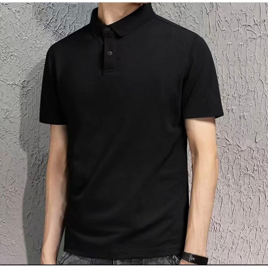 249 เสื้อโปโล ดำ ทันสมัย อเนกประสงค์ ใส่ สบาย แขนสั้น คอปก เหมาะสำหรับสุภาพบุรุษ ใส่ได้ทั้งชาย และหญิง สำหรับทำงาน