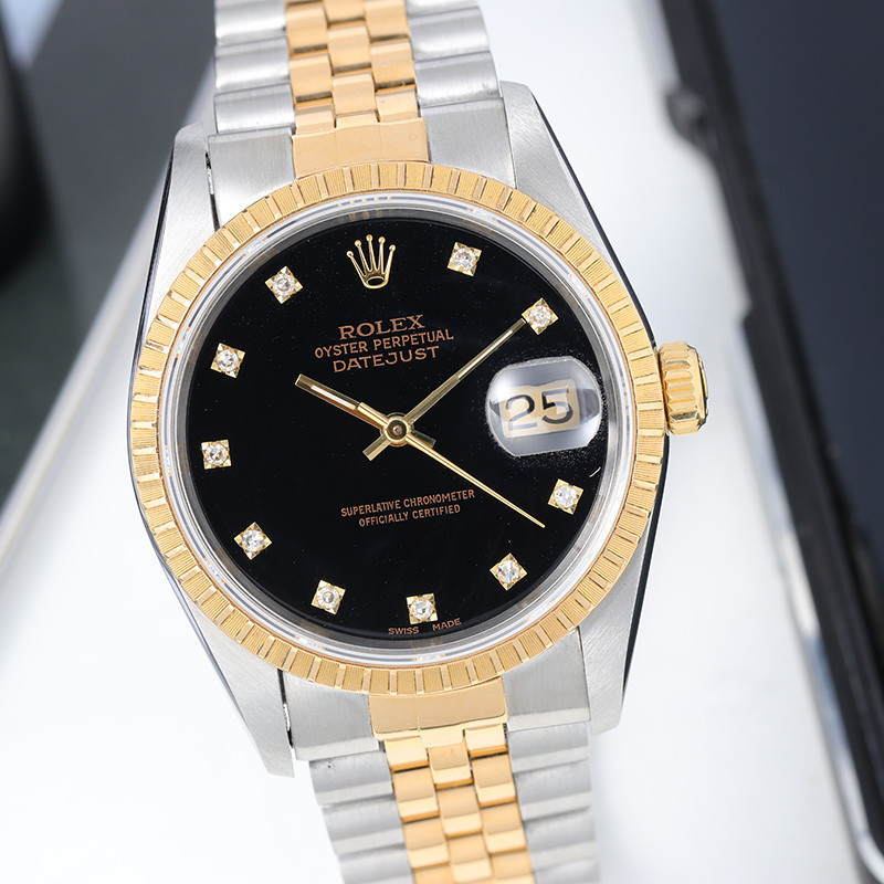 Rolex Rolex Log 36mm Automatic Mechanical Mens Watch 16233 ด้านหลังเพชร