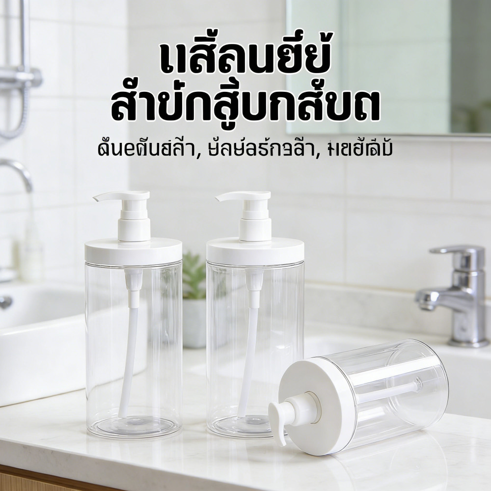 บรรจุน้ํายาซักผ้ากดขวดแยกขวดเก็บขวดเปล่าขนาดใหญ่ขนาด 500 มล./1000 มล. น้ํายาซักผ้าความจุสูงขวด