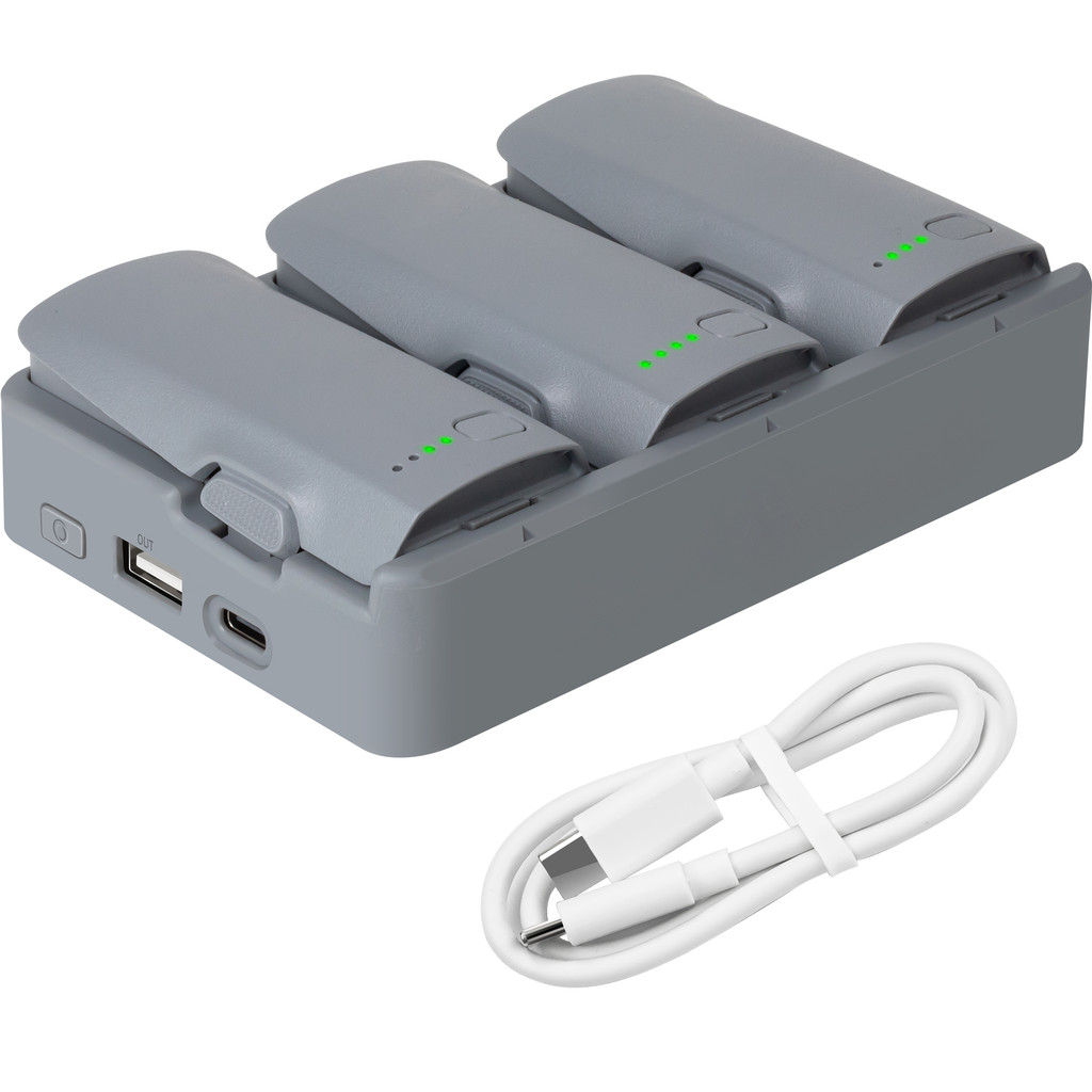 สําหรับ DJI Neo 2 แบตเตอรี่ 3 พอร์ต Fast Charger Hub, 37-Min ชาร์จเต็ม, โหมดบํารุงรักษาการจัดเก็บและ