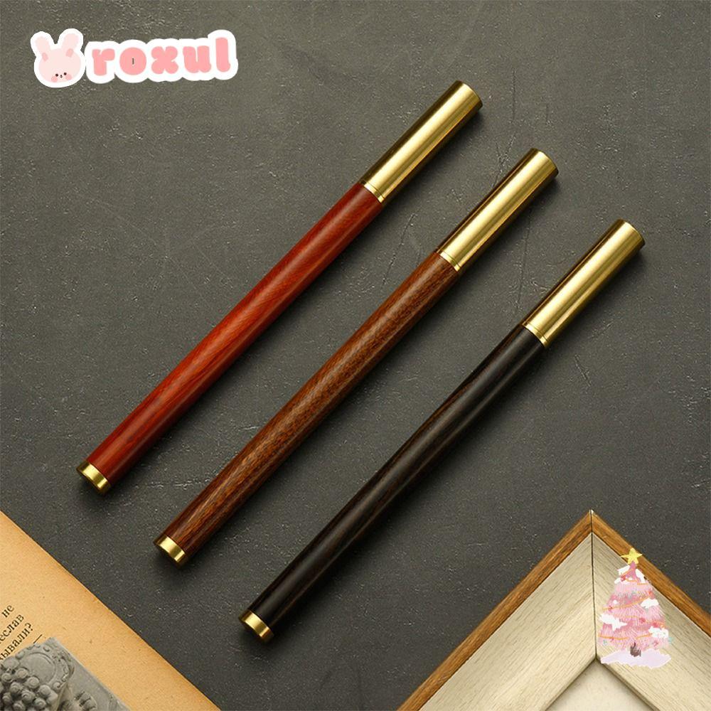 ปากกาลูกลื่น โรซูล,0.5มม.หมึกสีดําแห้งเร็วเจลปากกา,เครื่องเขียนสร้างสรรค์ไม้ร่างกายปากกาลายเซ็นโรงเรียนสํานั