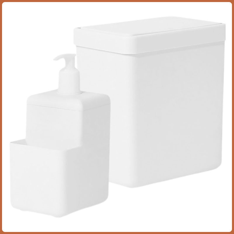 โต๊ะ Rubbish Bin Pear ห้องน้ํามือตู้ทําสบู่ถังขยะขนาดเล็กพร้อมฝาปิดฟองสีดําเด็ก zhcxxz