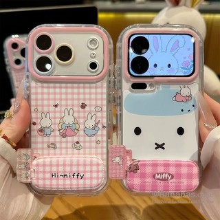 การ์ตูนอะนิเมะ Miffy กระต่ายเคสโทรศัพท์สําหรับ iPhone 16 15 14 13 12 11 Pro Max X Xr Xs Max 7 8 Plus SE2020