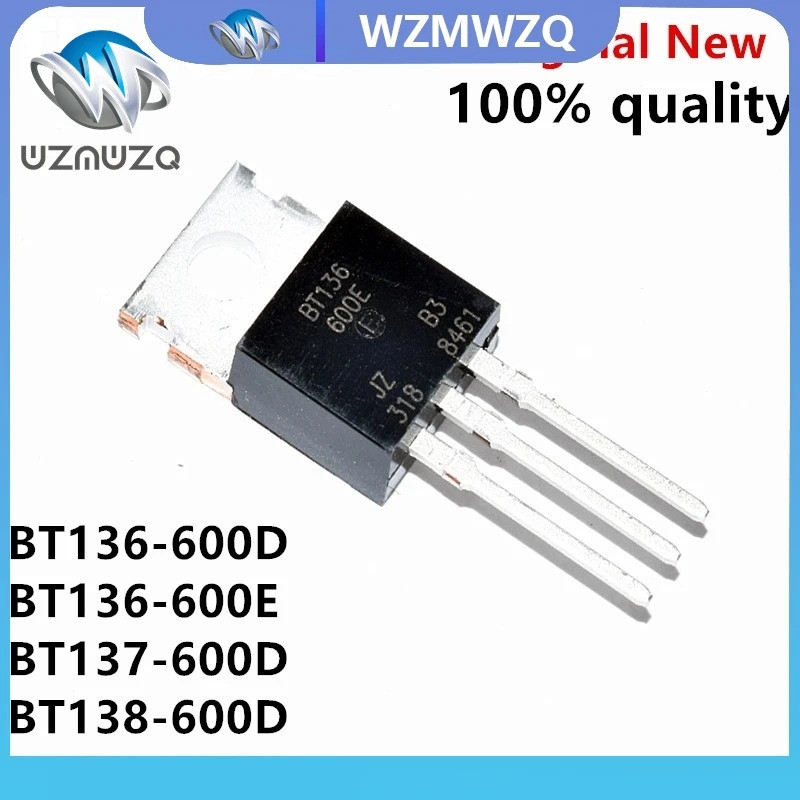 5pcs BT136-600E BT136-600D BT136 600D TO-220 BT136-600 TRIAC BT137-600D BT138-600D BT139-600D Field 