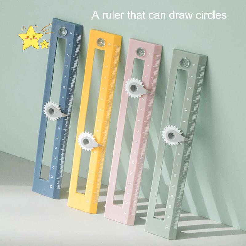 [JBTH] 2-in-1 Multifunctionalpass Drawing Ruler Straightedgepass Ruler เครื่องมือวัดเรขาคณิตสําหรับ 