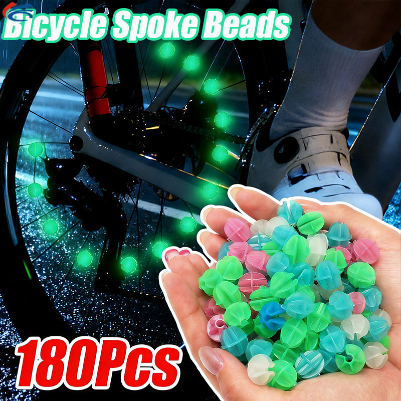 [AM3C]5Pacs Glow in Dark จักรยาน Spoke ลูกปัดสําหรับ Night Riding Safety, อุปกรณ์ปั่นจักรยานแสนสนุก,
