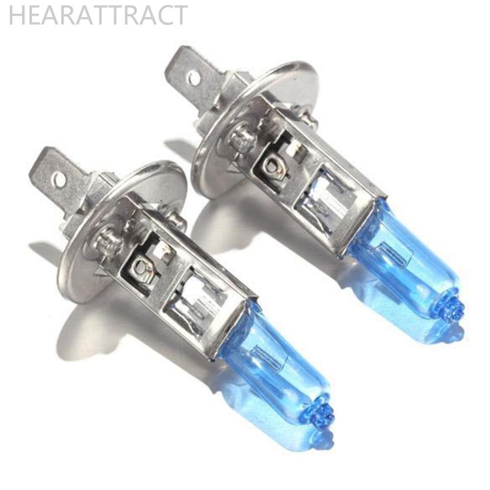 HEARATTRACT 2PCS H1 12V 100W ฮาโลเจนสีขาว 6000k หัวโคมไฟ Globes หลอดไฟหมอกรถหลอดไฟ O2Z7