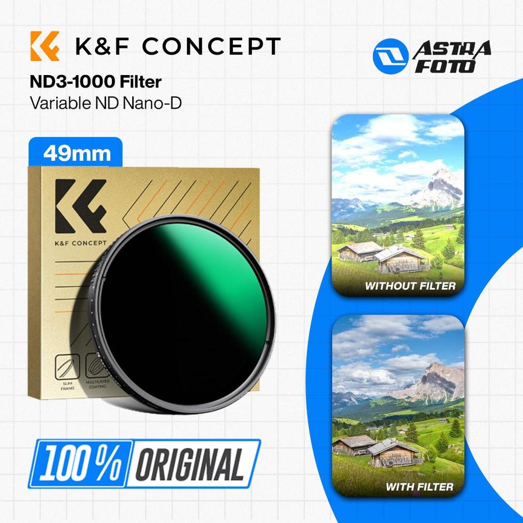 KNF Concept 49mm ND3-1000 Variable Filter ND Nano-D K&F Concept Lens Filter
