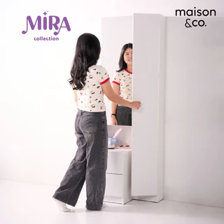 SB Design Square โต๊ะเครื่องแป้งแบบยืน รุ่น MIRA สีขาว (60x40x175 ซม.) แบรนด์ MAISON&CO.