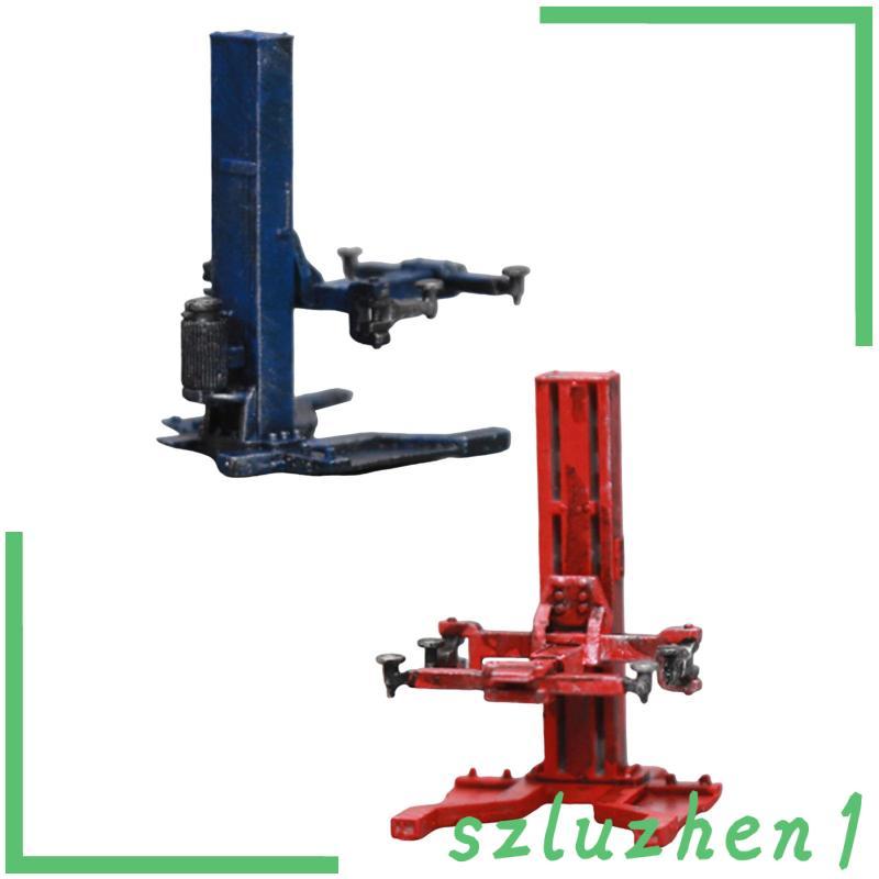 [Szluzhen1] Miniature Crane Lift 1/64 Scale Car Lift Model Vehicle Lift Diorama Micro Scene Display 