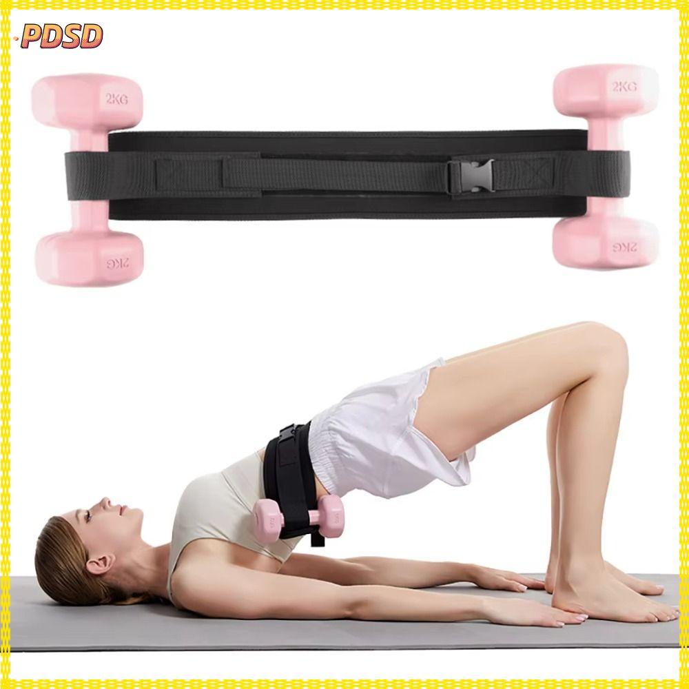 PINGD Glute Bridge Assisted Belt, ปรับหนา Dumbbell Weight Belt, Heavy Duty Safety Design Training Hi