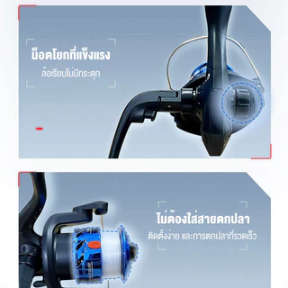 รอกตกปลาตกกุ้ง รอกเบ็ด รอกสปินนิ่ง รอกตกปลาราคาถูก รอกล้อหมุน 5.2:1 3BB ทิศทางของด้ามจับ สามารถสลับใช้มือซ้ายหรือขวาได้