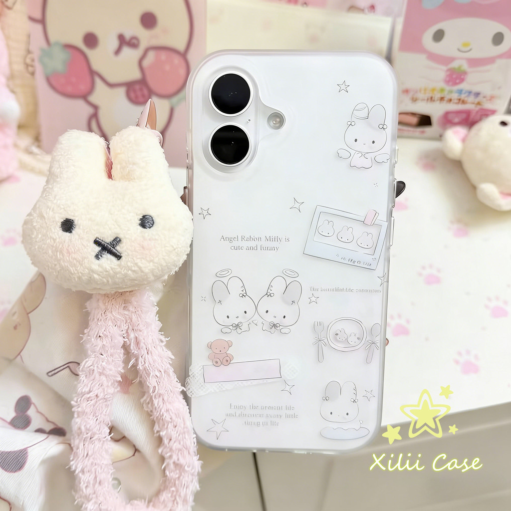 เคสไอโฟน17 15 16คสใส่ลายมิฟฟี่ แถมพวงกุญแจ ม้า2026 สวยงาม สำหรับ IPhone 17 13 Air 16 12 15 11 14 Pro Max 15 14 16 Plus