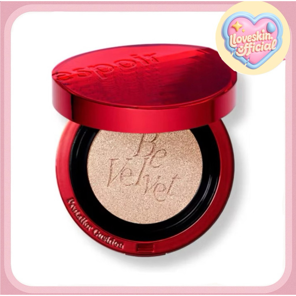 (ตลับจริง+รีฟิล)ESPOIR PRO TAILOR BE VELVET CUSHION SPF34 PA++ 13g เอสปัวร์ คุชชั่น ตลับแดง สูตรแมตต