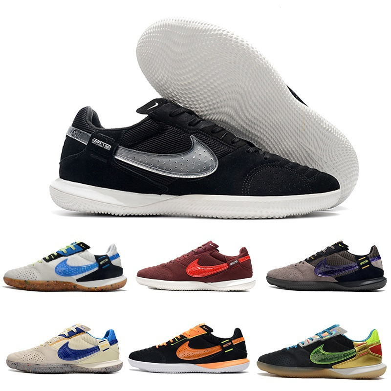 รองเท้าฟุตบอล man nike888 time Streetgato MD คุณภาพระดับพรีเมียม IC ฟุตซอล black1