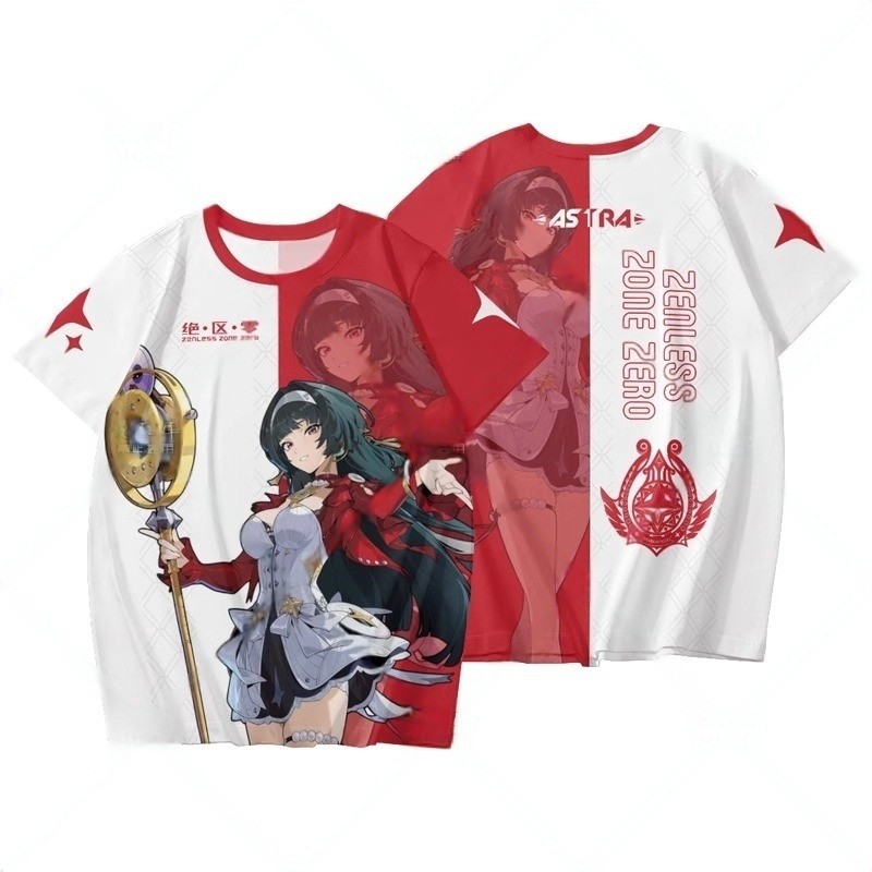 เกมยอดนิยม Zenless Zone Zero Evelyn Chevalier เสื้อยืดกราฟิก 3D พิมพ์เด็ก Y2k ผู้ชาย/ผู้หญิง Harajuk