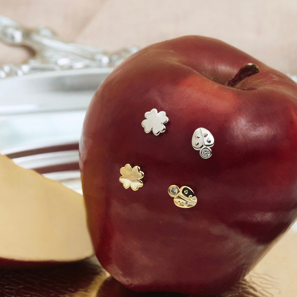 YVIS Ladybug Stud Brass Earring - Lucky Charm Collection