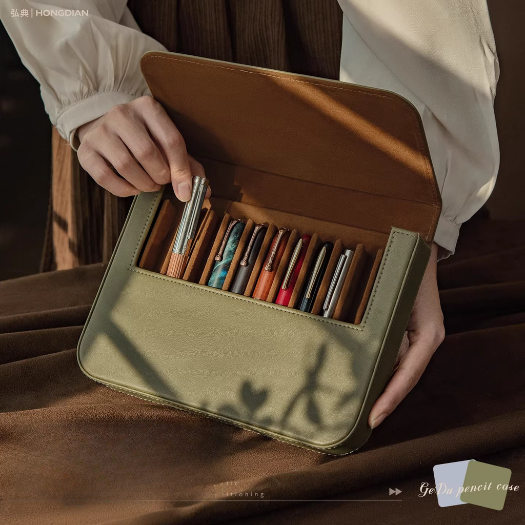 เคสปากกาขนาด 12 ช่อง Hongdian – ที่เก็บปากกาลูกกลิ้งความจุขนาดใหญ่