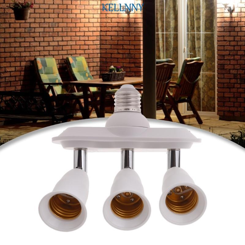 Kellnny E27 ถึง E27 ฐานโคมไฟหลอดไฟซ็อกเก็ตแยกหลอดไฟอะแดปเตอร์แปลง