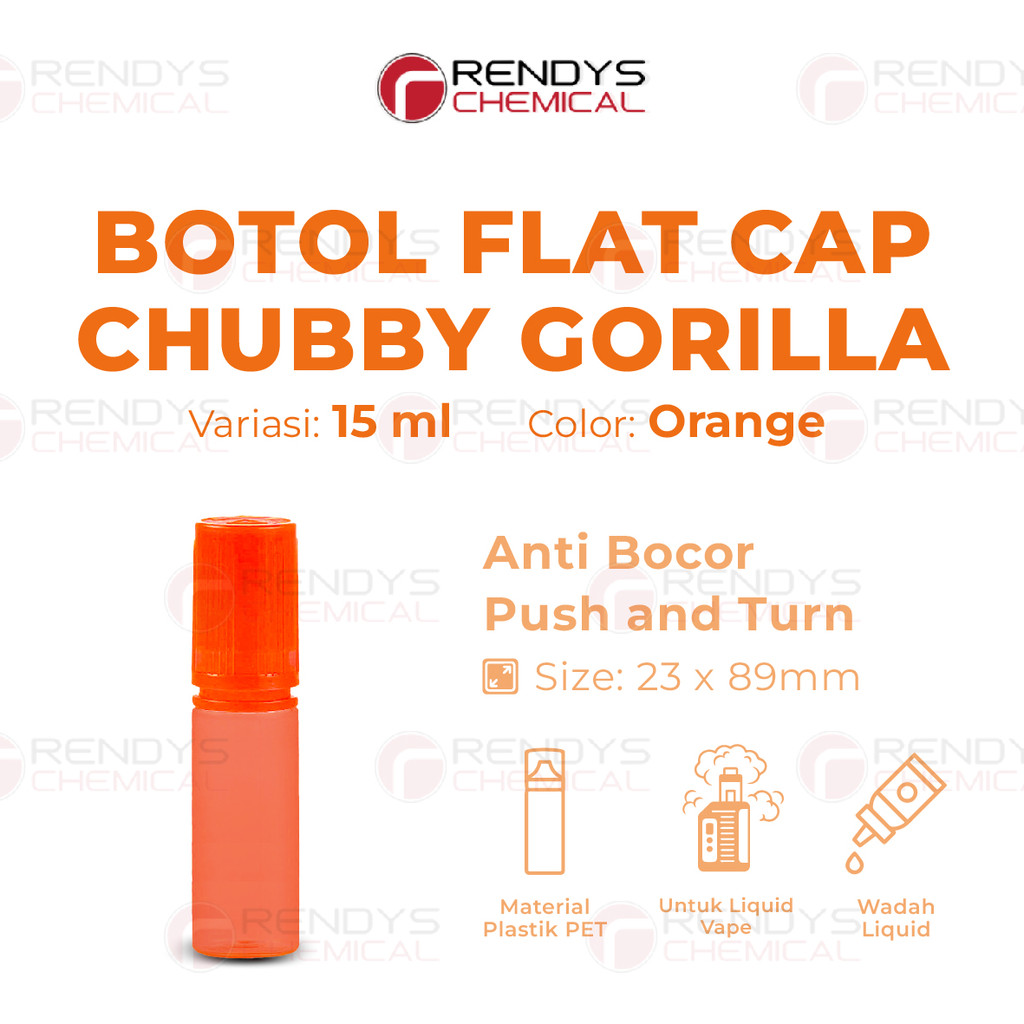 CHUBBY 15ML FLAP CAP ขวดสีส้ม / CHUBBY PET 15ML ORANGE / 15ML CHUBBY DROP ขวดพลาสติก