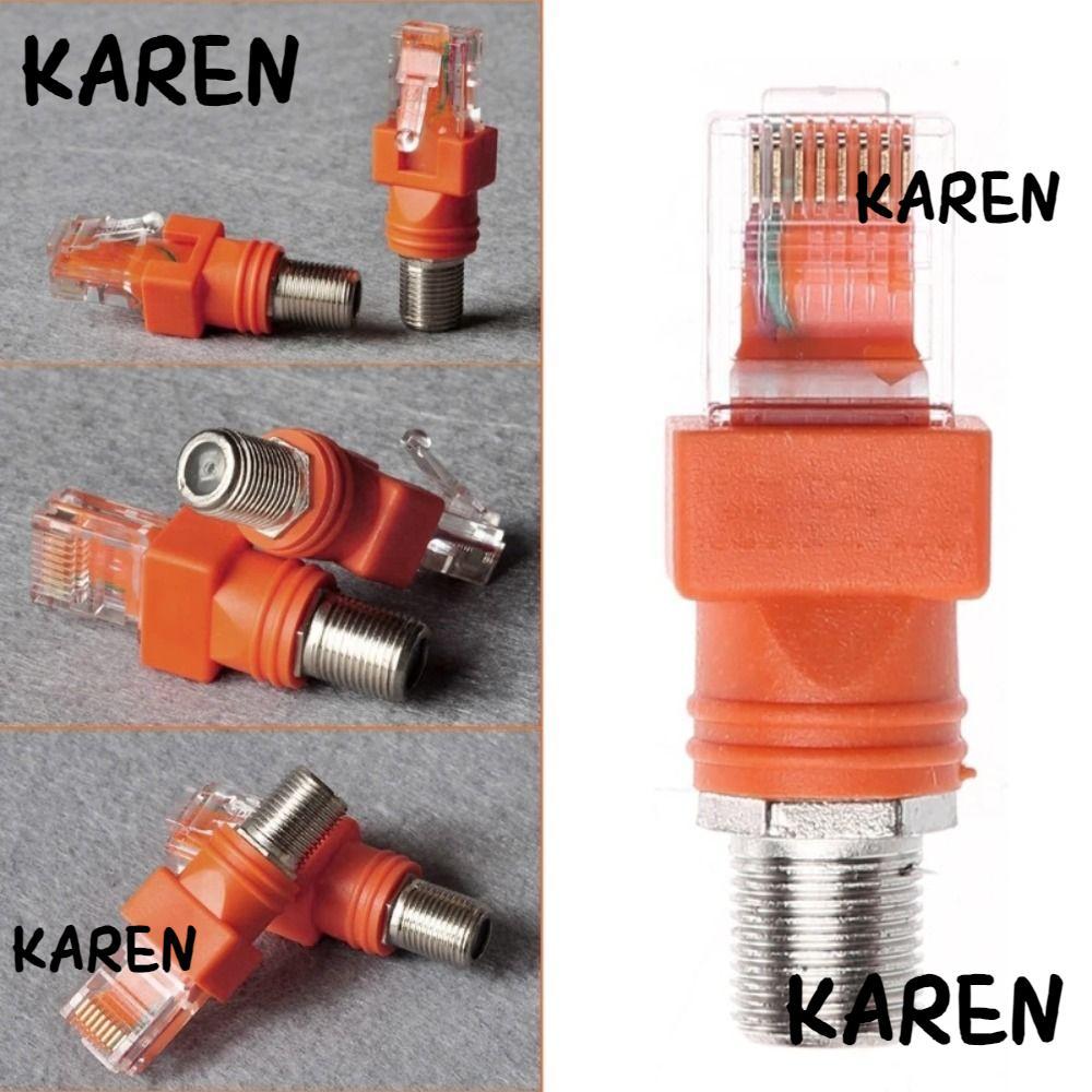 KARENGOODS RJ45 ถึง RF Connector, Coax อะแดปเตอร์ RJ45 ถึง RF หญิงซ็อกเก็ต BNC F-Type Connector, Cou