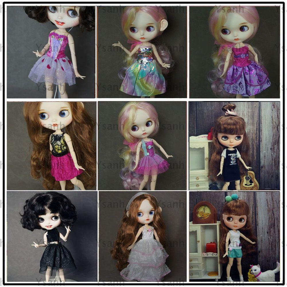 YSANNH Elegant T-shirt Dresses, Cute Fashion Doll Simple Dresses, Toys Mini DIY Accessories Princess