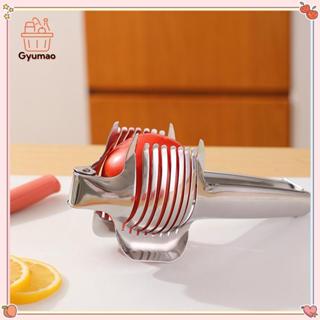 [Gyu] Tomato Slicer เครื่องตัดมะนาวสําหรับหั่น, สแตนเลสผู้ถื…