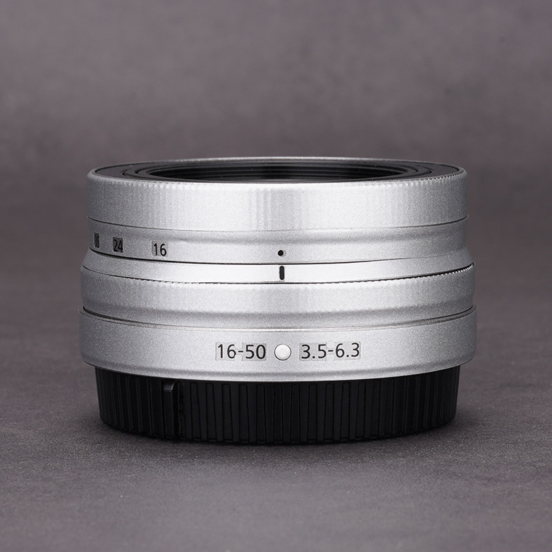 Meibentang เหมาะสําหรับสติ๊กเกอร์ Nikon 1650 ฟิล์มเลนส์ DX Z 1650 ฟิล์มกันรอยสติ๊กเกอร์สีเงิน 3M
