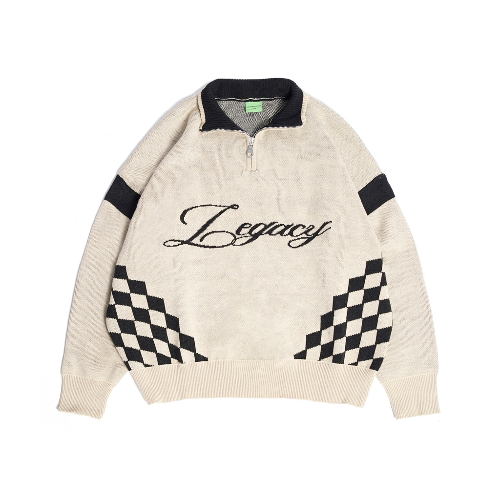 The Dons House MONACO - Jersey Sweater Crewneck คาร์ดิแกนเสื้อถักสีดําถักวัสดุผู้ชายผู้หญิง Fle