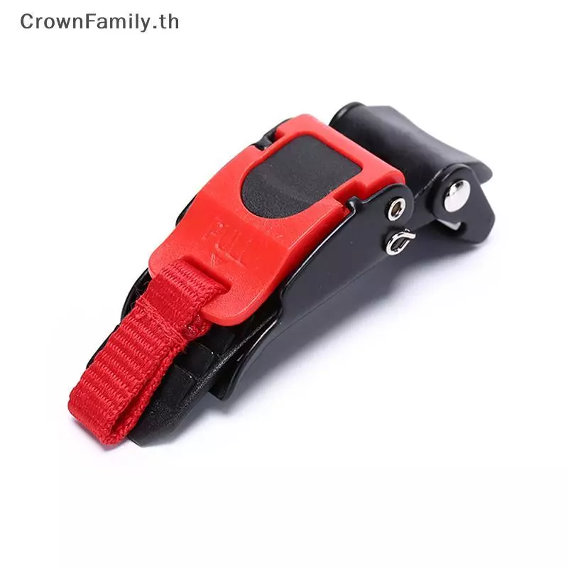 [CrownFamily] สายรัดหมวกกันน็อคแบบปลดเร็ว สีฟ้าและแดง ติดตั้งง่าย