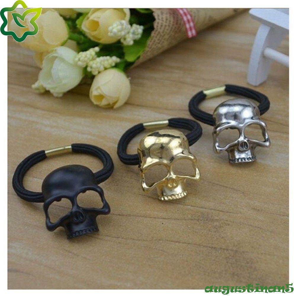 AUGUSTINAN หางม้าเชือก สไตล์โลหะ Skull Girl