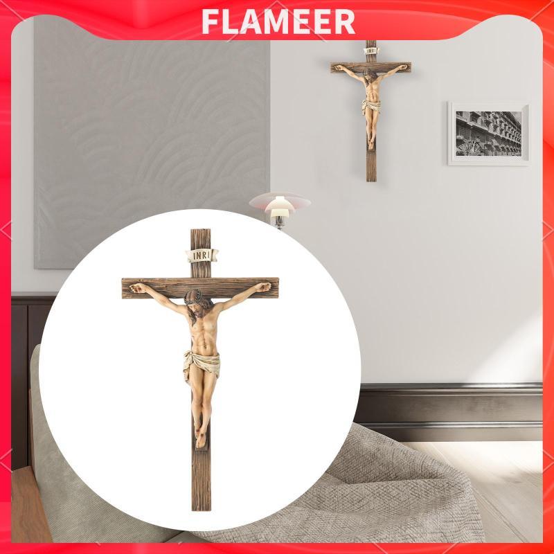 [Flameer] Crucix Wall Cross, ของขวัญพิธีขึ้นบ้านใหม่, Jesus Christ Wall Cross, Jesus Christ ,Wall De
