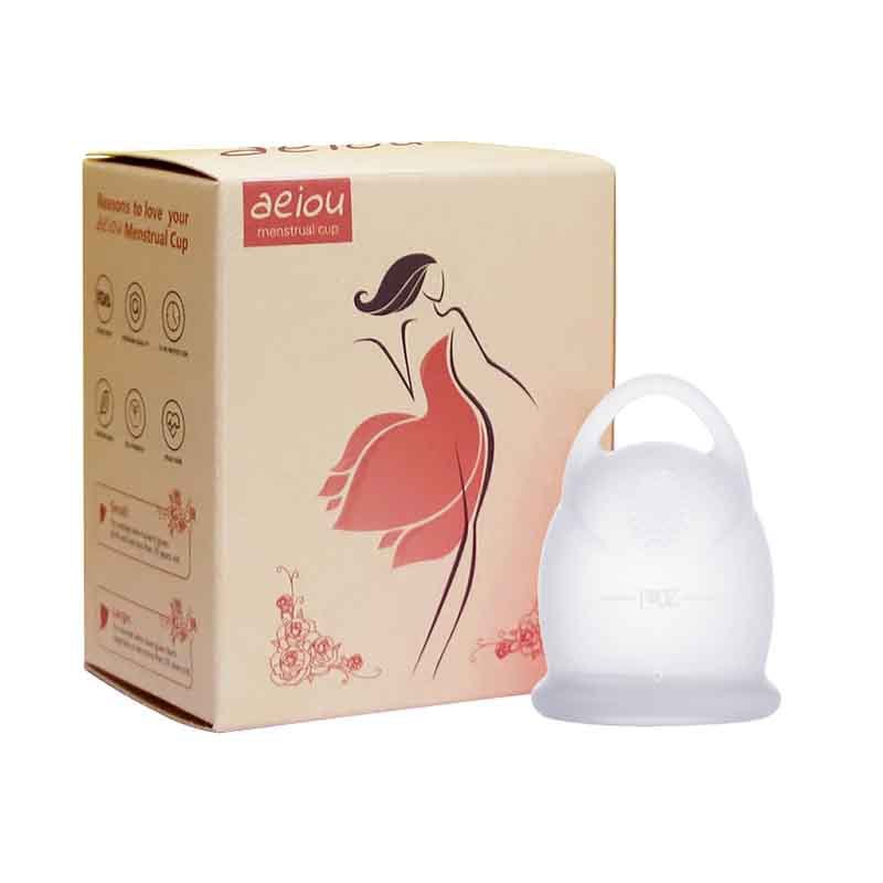 AEIOU月经杯拉环款短矮型月事杯生理期用品环保可重复使用月经碟AEIOU Menstrual Cup Pull Ring Short and Short Moontevkykw1234th20260