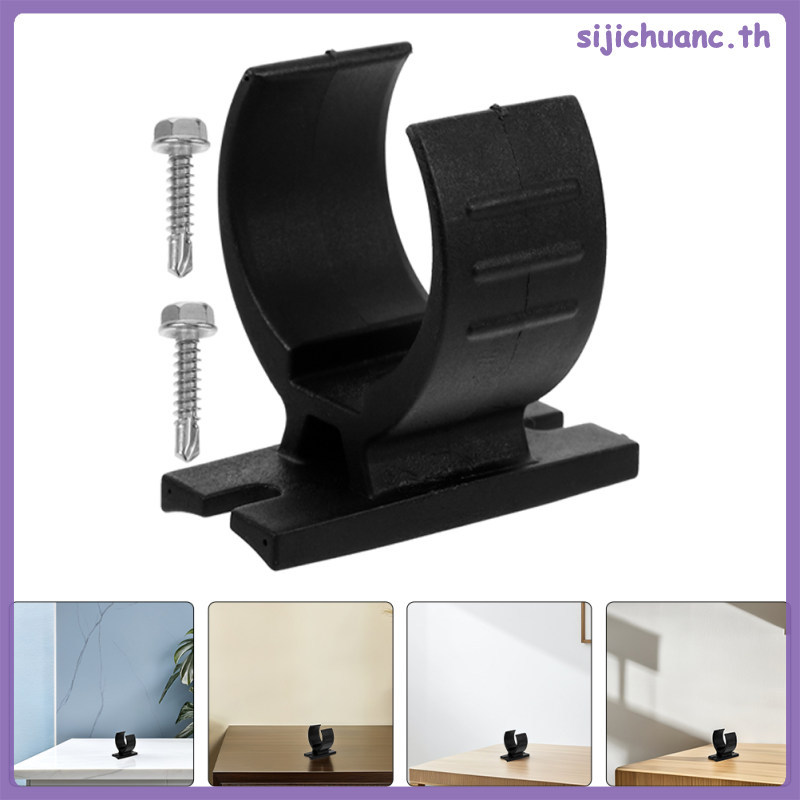 🏠 2Pcs ที่ยึดปลั๊กลากจูงสำหรับ RV ทำจากพลาสติกทนทาน 5.50X5.50X2.50CM สีดำ เชื่อมต่อมั่นคง