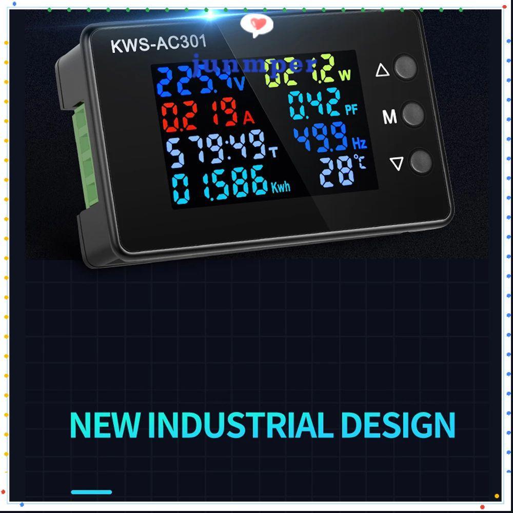 JUNMPER AC Wattmeter KWS-AC301 AC 50-300V 0-100A 8 in 1