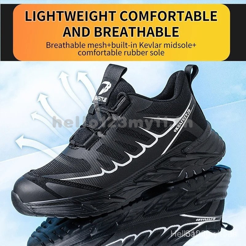 ความปลอดภัยรองเท้าผู้ชายรองเท้าเหล็กแฟชั่นทํางานรองเท้าผ้าใบป้องกันรองเท้าเจาะทําลายรองเท้าความปลอดภ