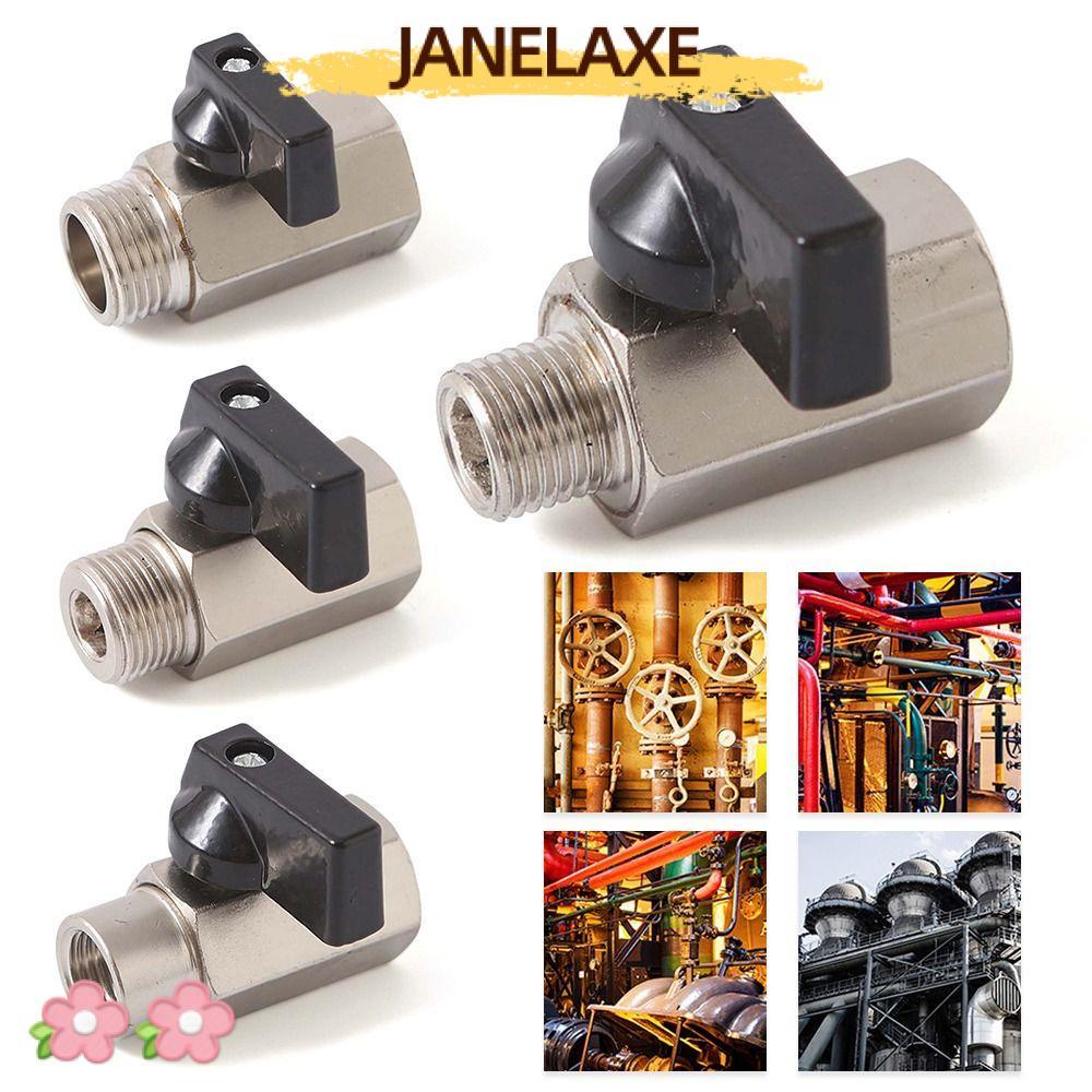 JANELAXE932JN 1 ชิ้นเครื่องอัดอากาศวาล์ว,เหล็กคาร์บอนน้ําแก๊สน้ํามัน Ball วาล์ว, Mini 1/8" 1/4 "3/8"
